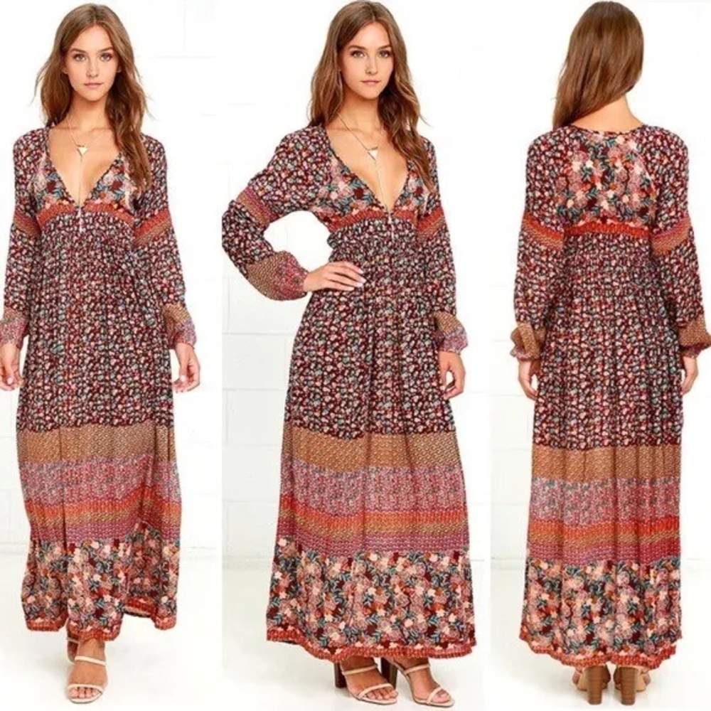 Raga Tuscan Sunset Maxi Dress NWT